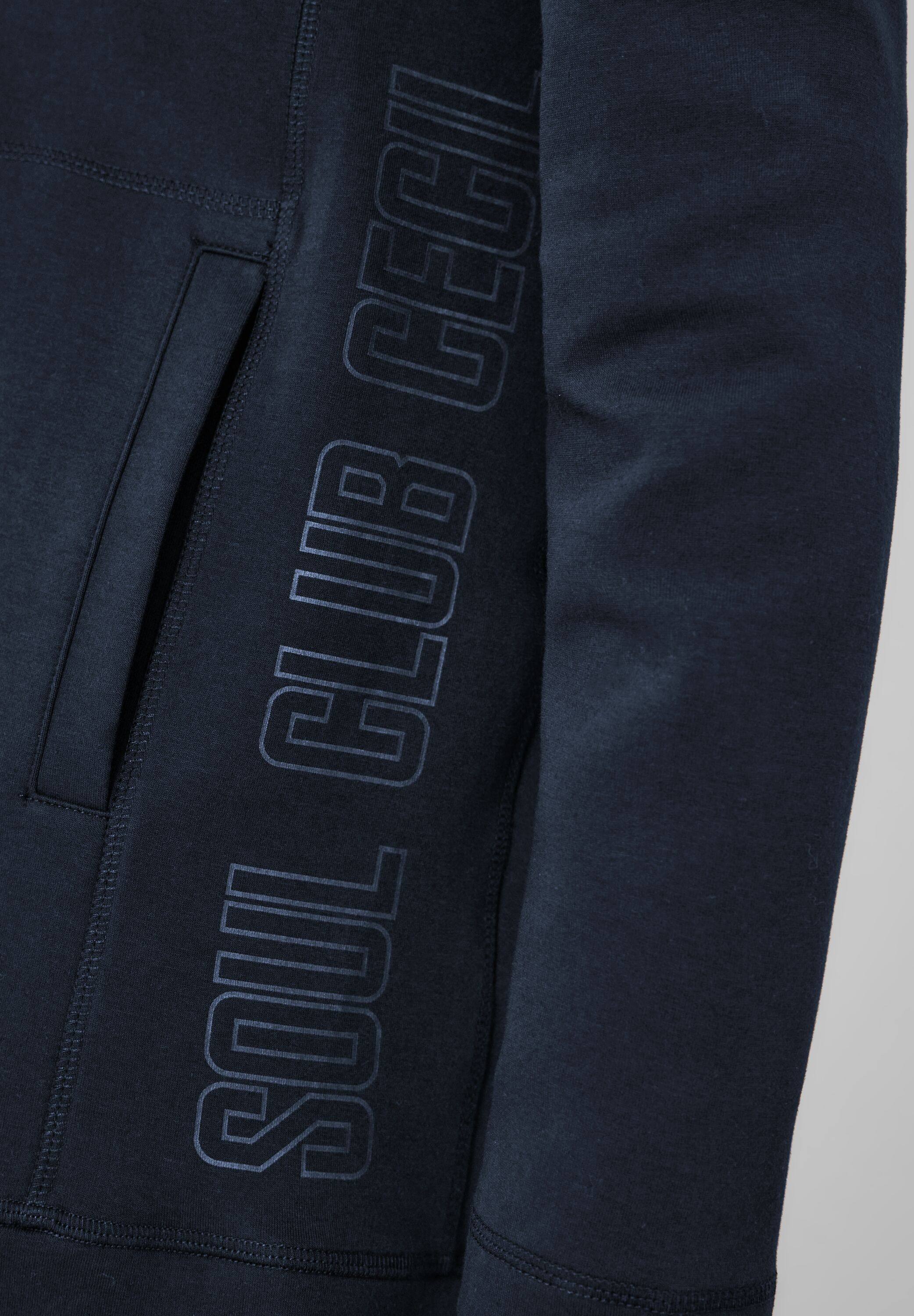 Lange Sweatshirtjacke