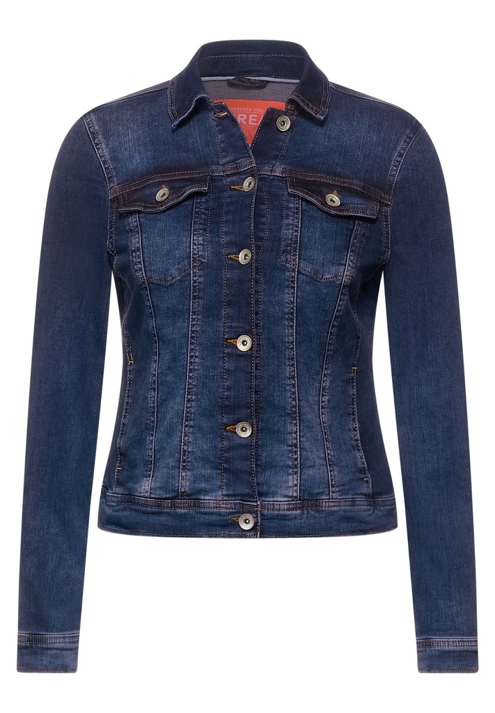 Jeansjacke mit Knopfleiste