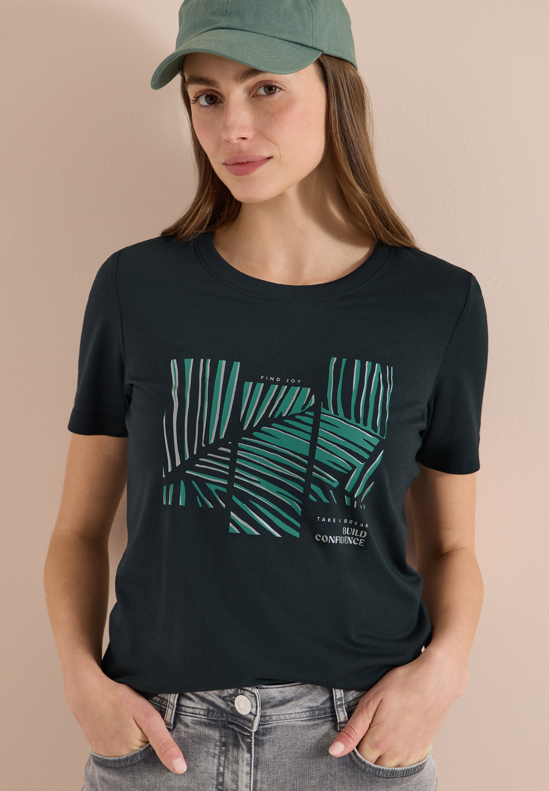 T-Shirt mit Rundhals und Artwork