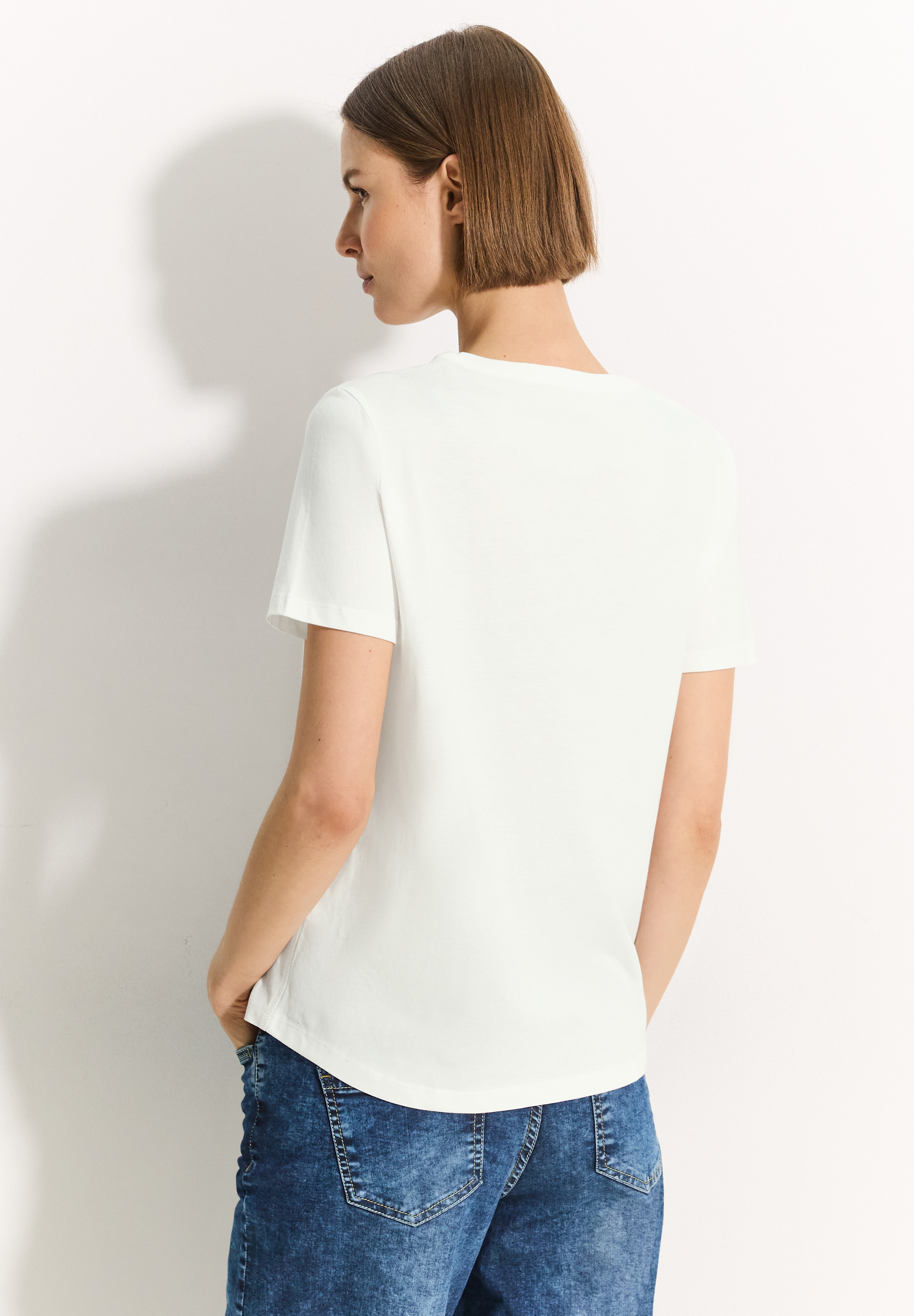 T-Shirt mit Steinchendeko