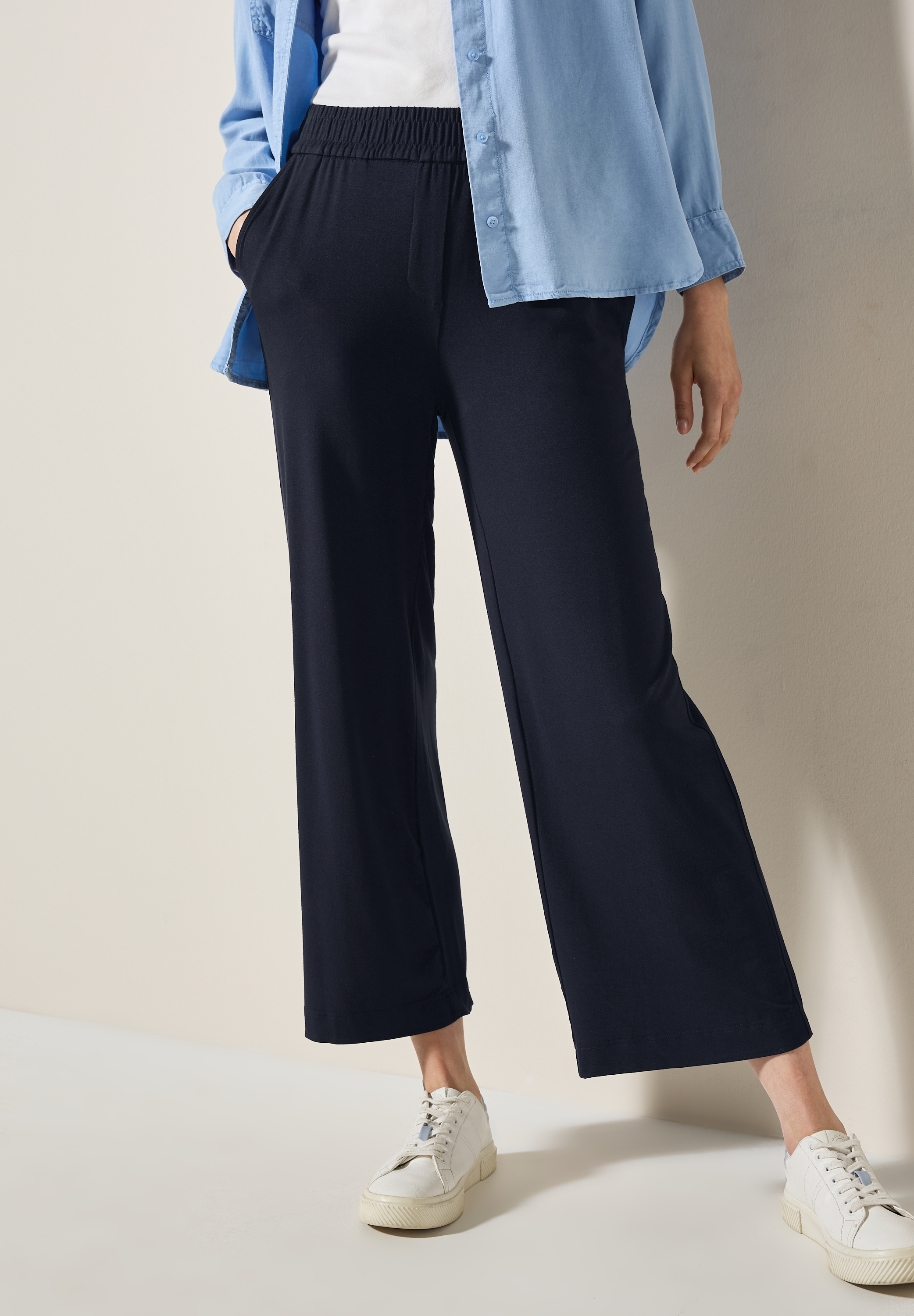 Wide Leg Jersey-Hose