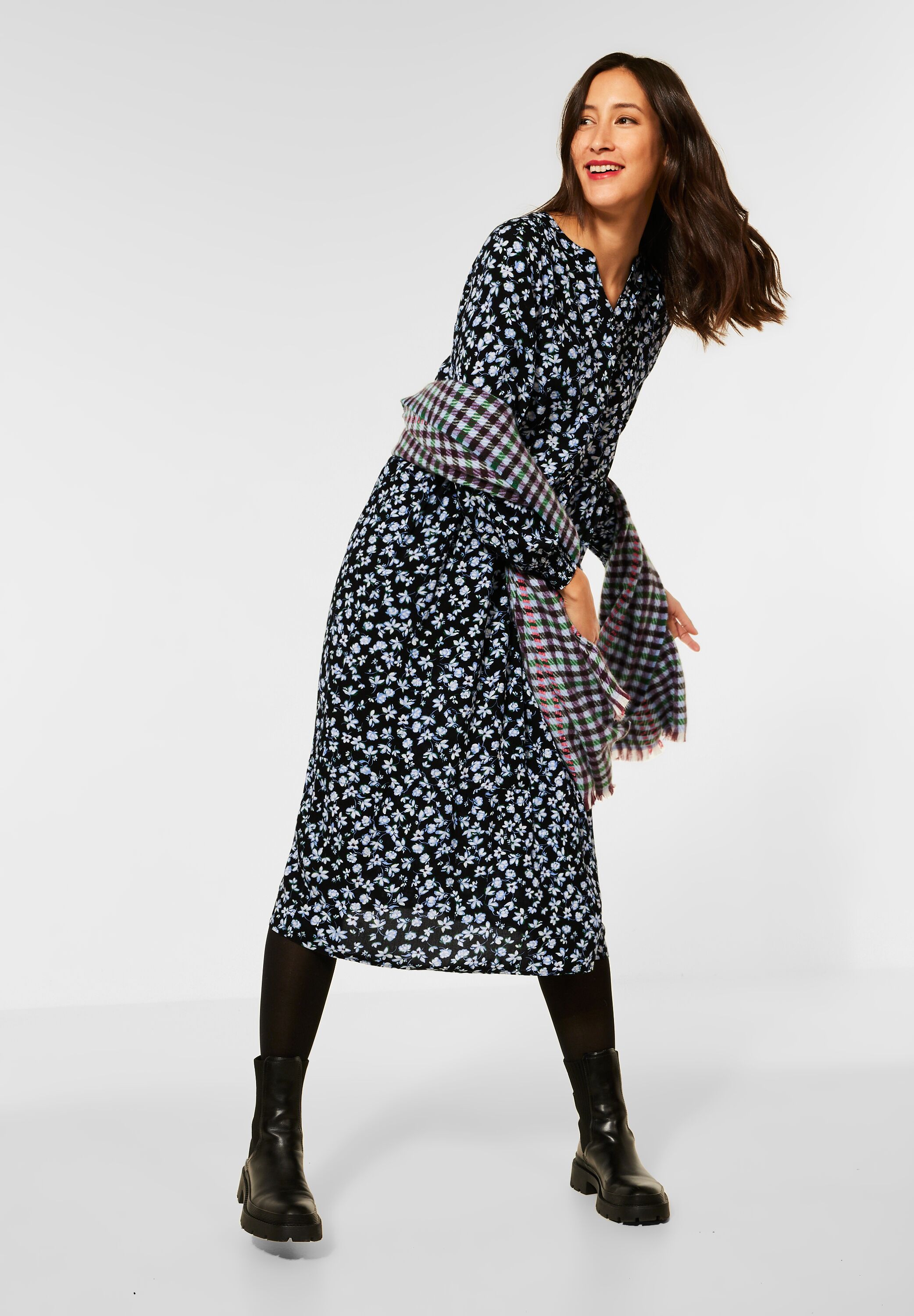Midi Kleid mit Print