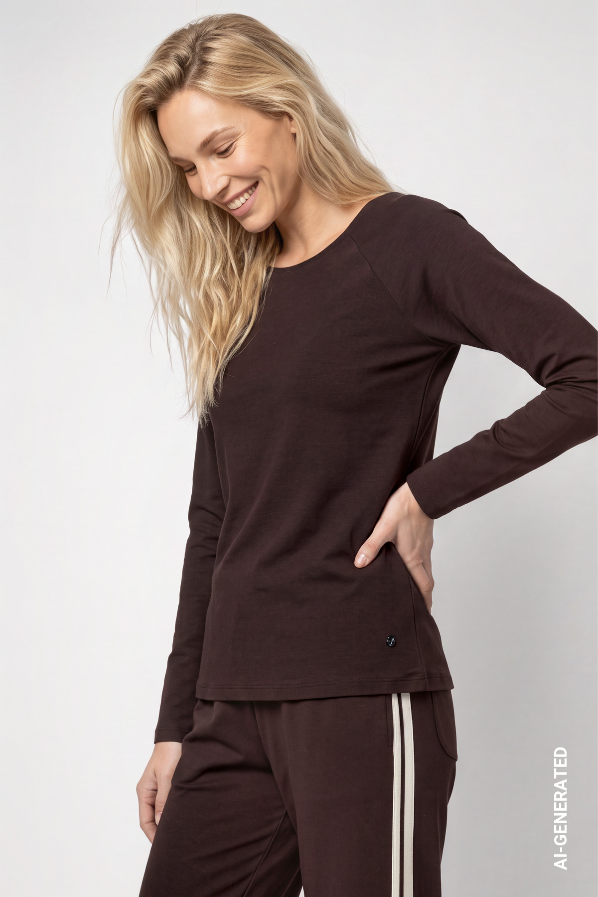 Basic-Langarmshirt
