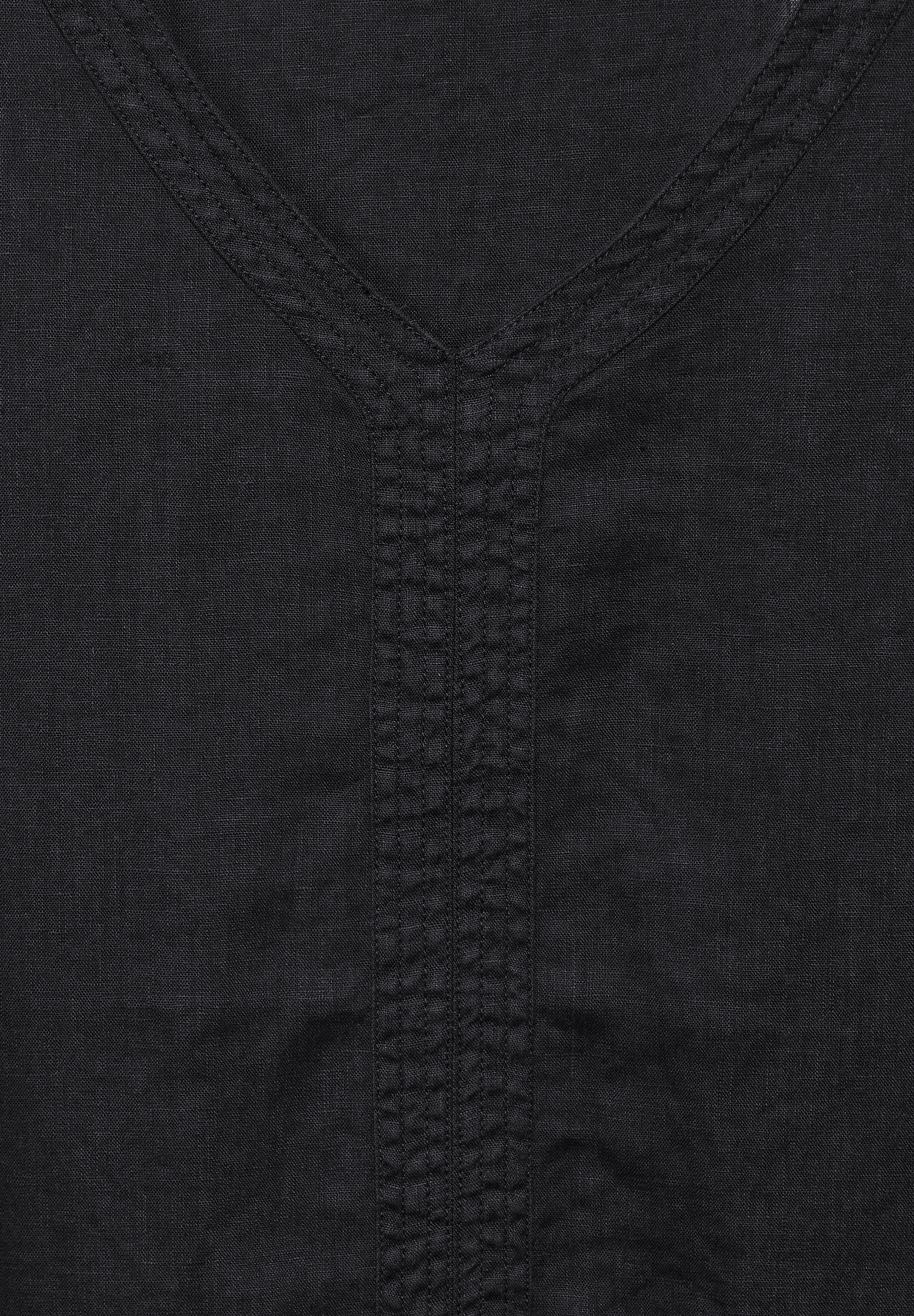 V-Neck Leinenkleid