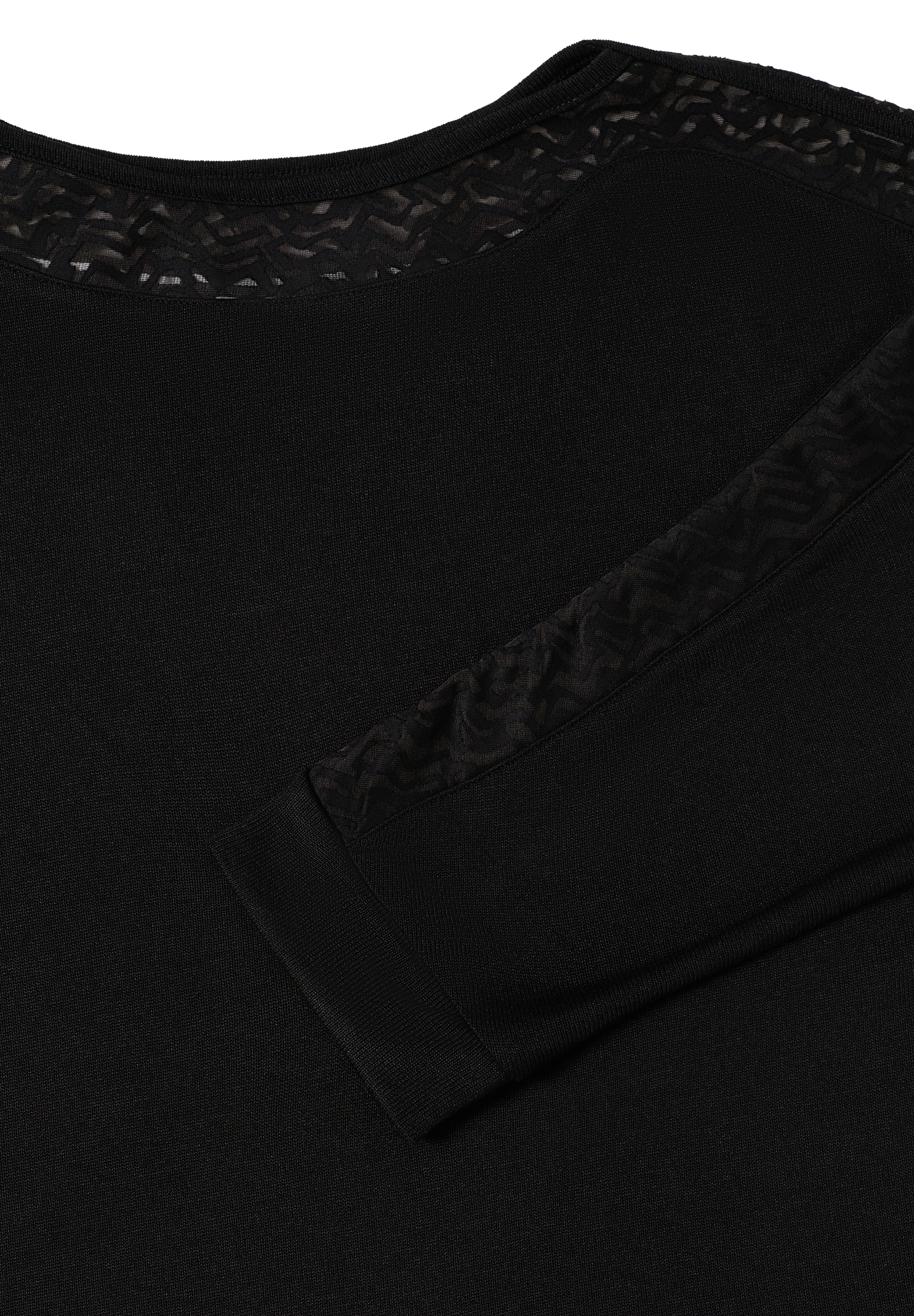 Batwing Shirt mit Mesh
