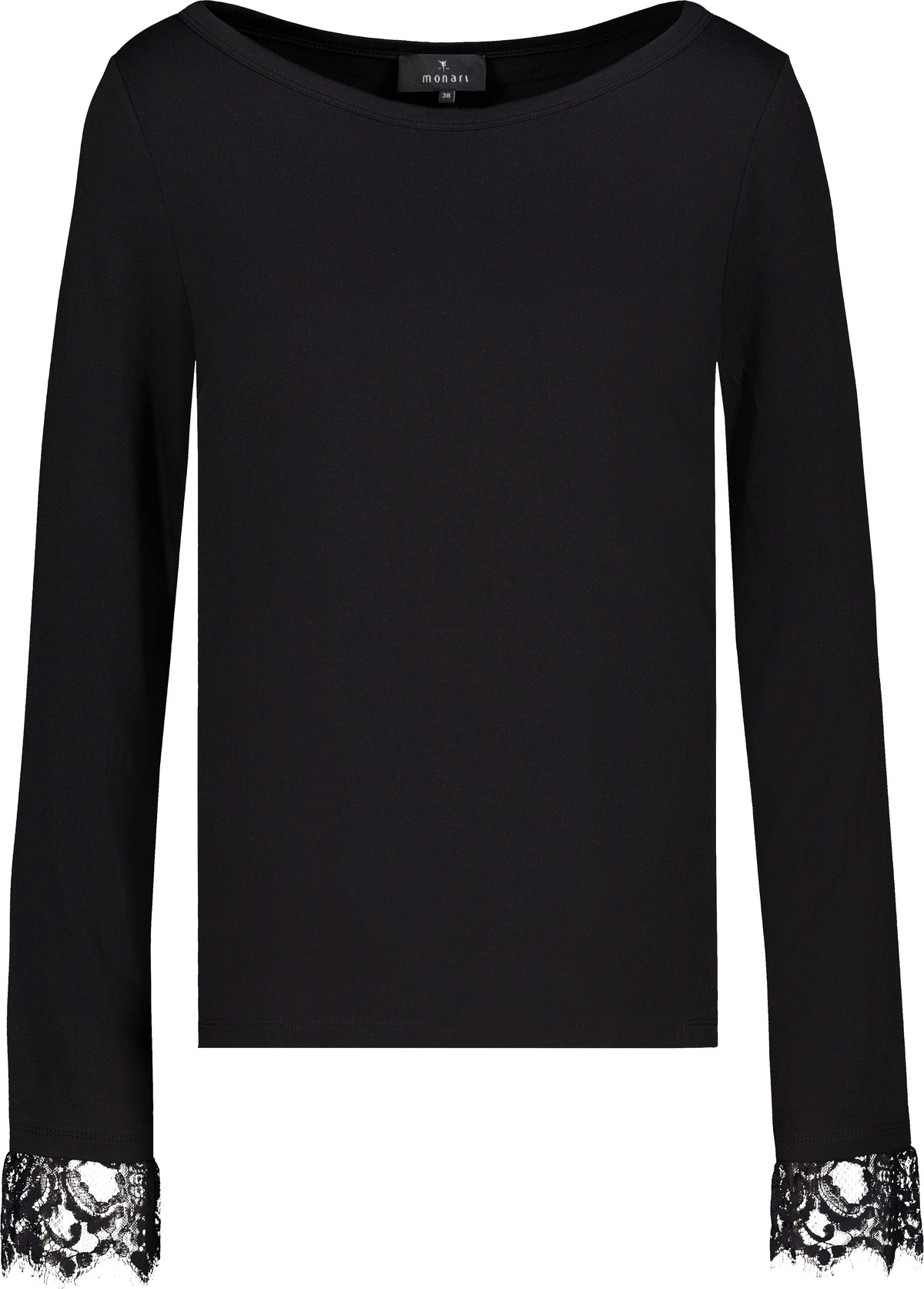 Langarmshirt mit Spitzenborte
