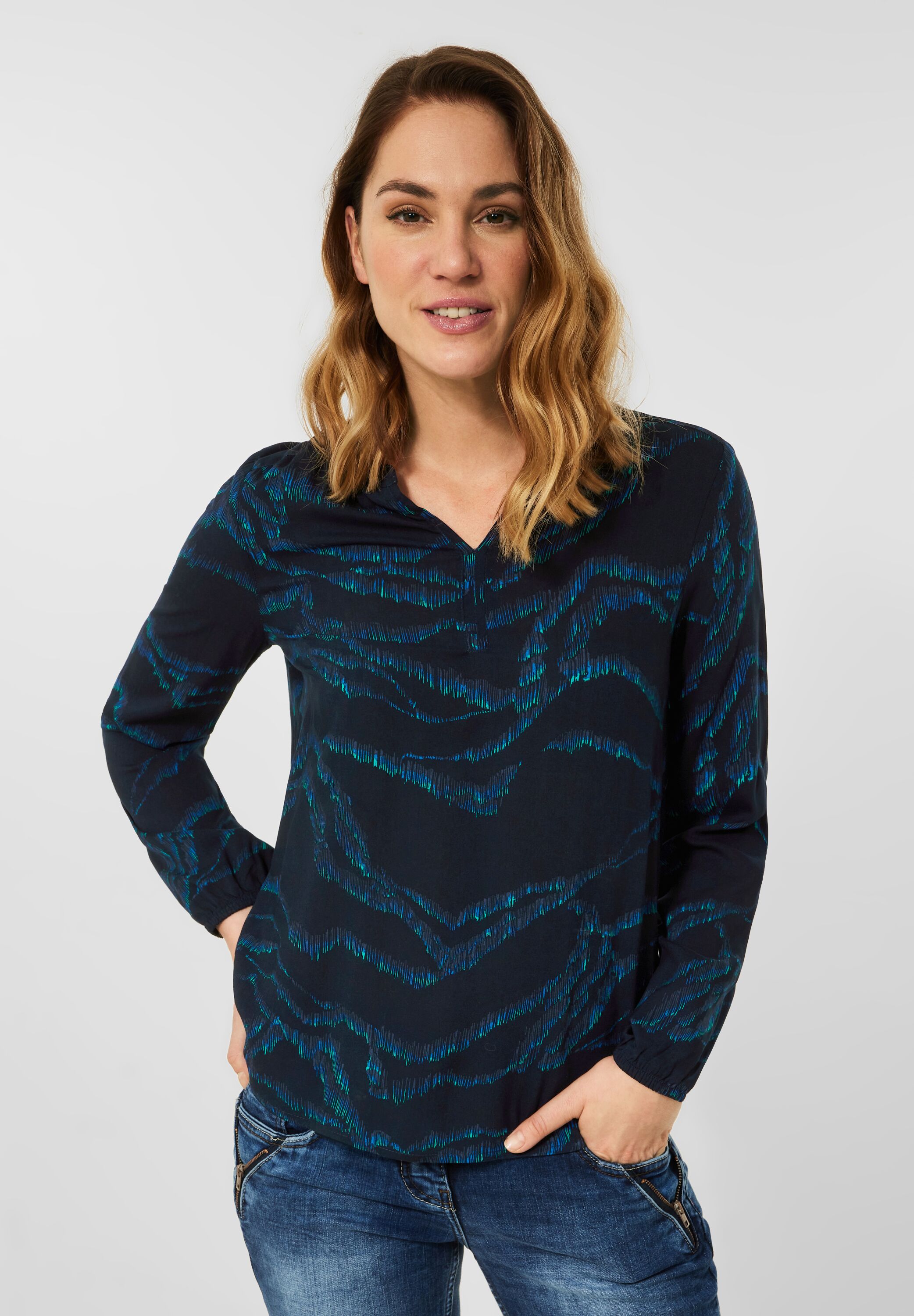 Multicolor Viskose Bluse