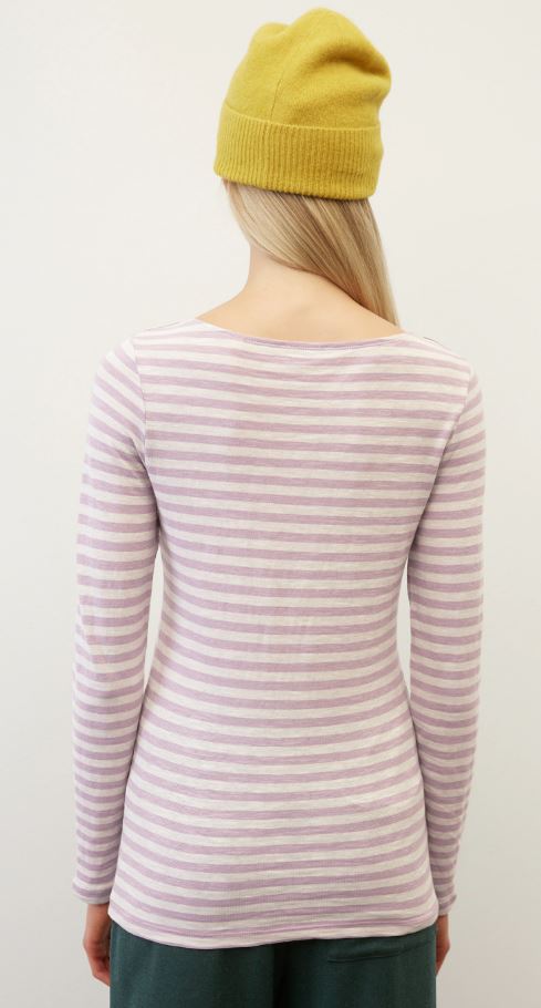 T-shirt, long sleeve, boat neck, st