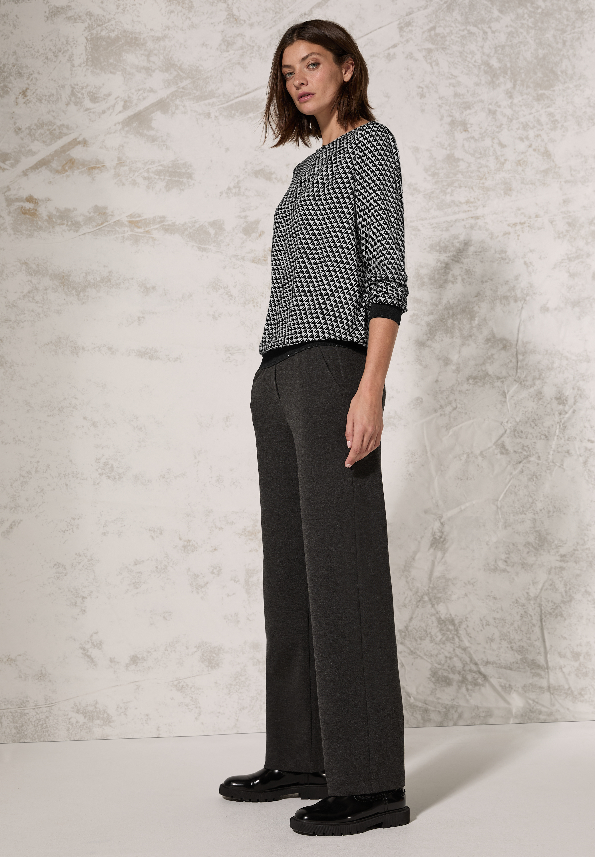 Bluse mit Minimal Print