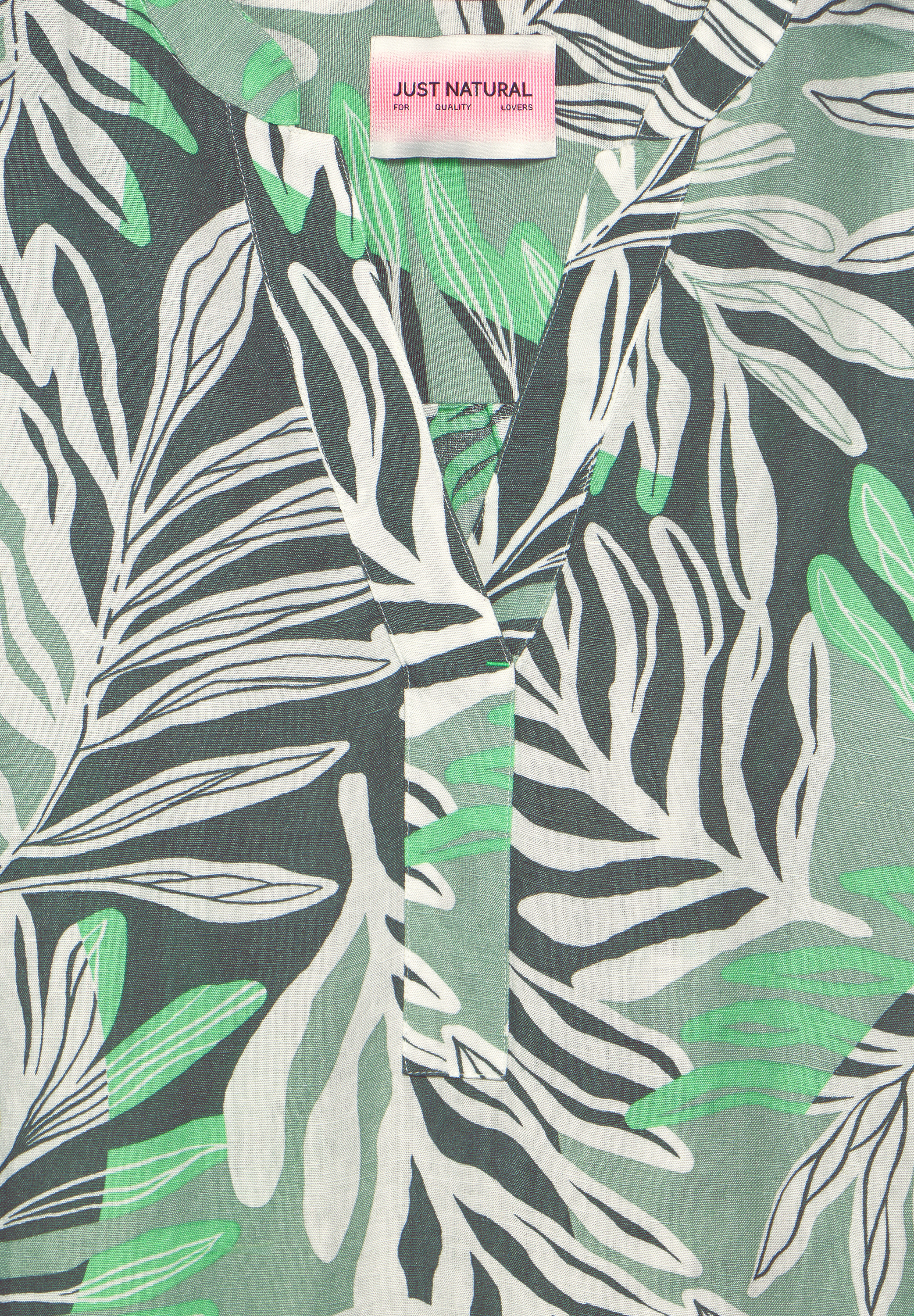 Blätterprint Bluse