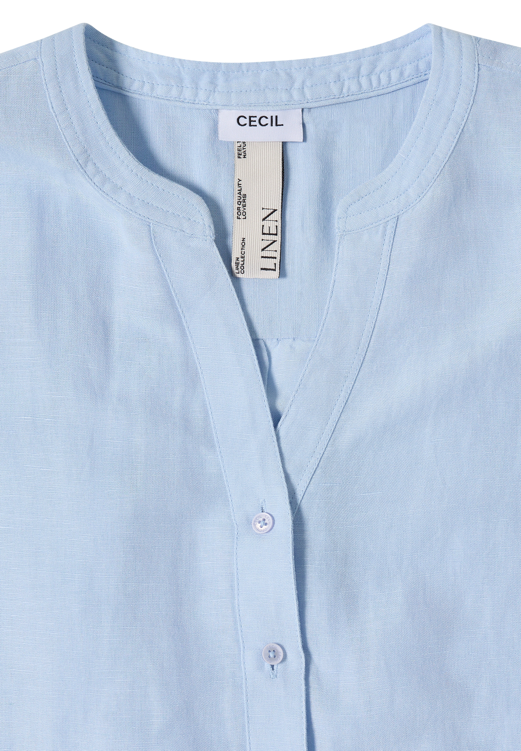 3/4-Arm Bluse aus Leinenmix