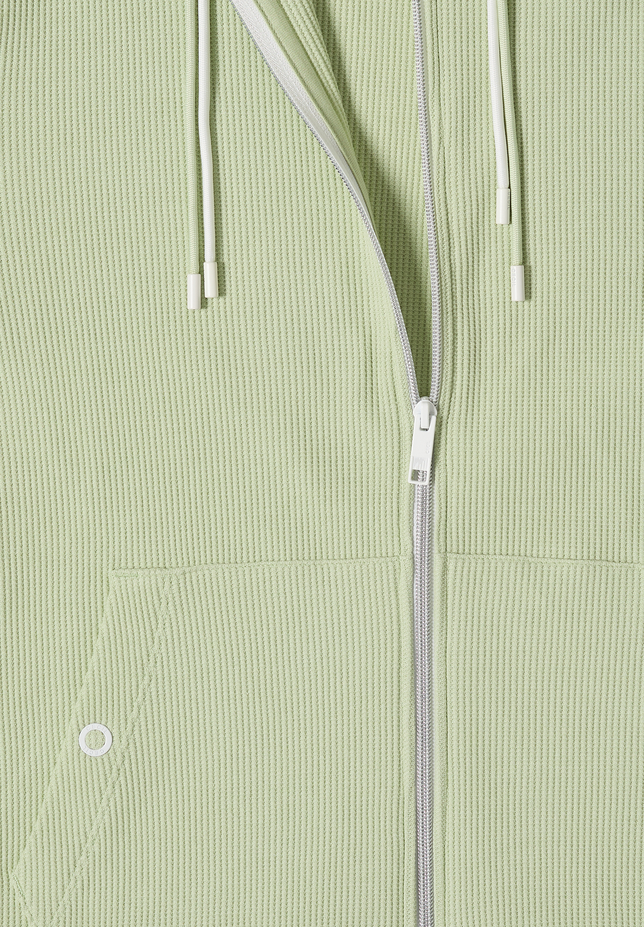 Langarm Jacke mit Kapuze und Struktur
