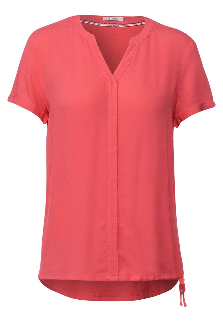 Bluse im Materialmix