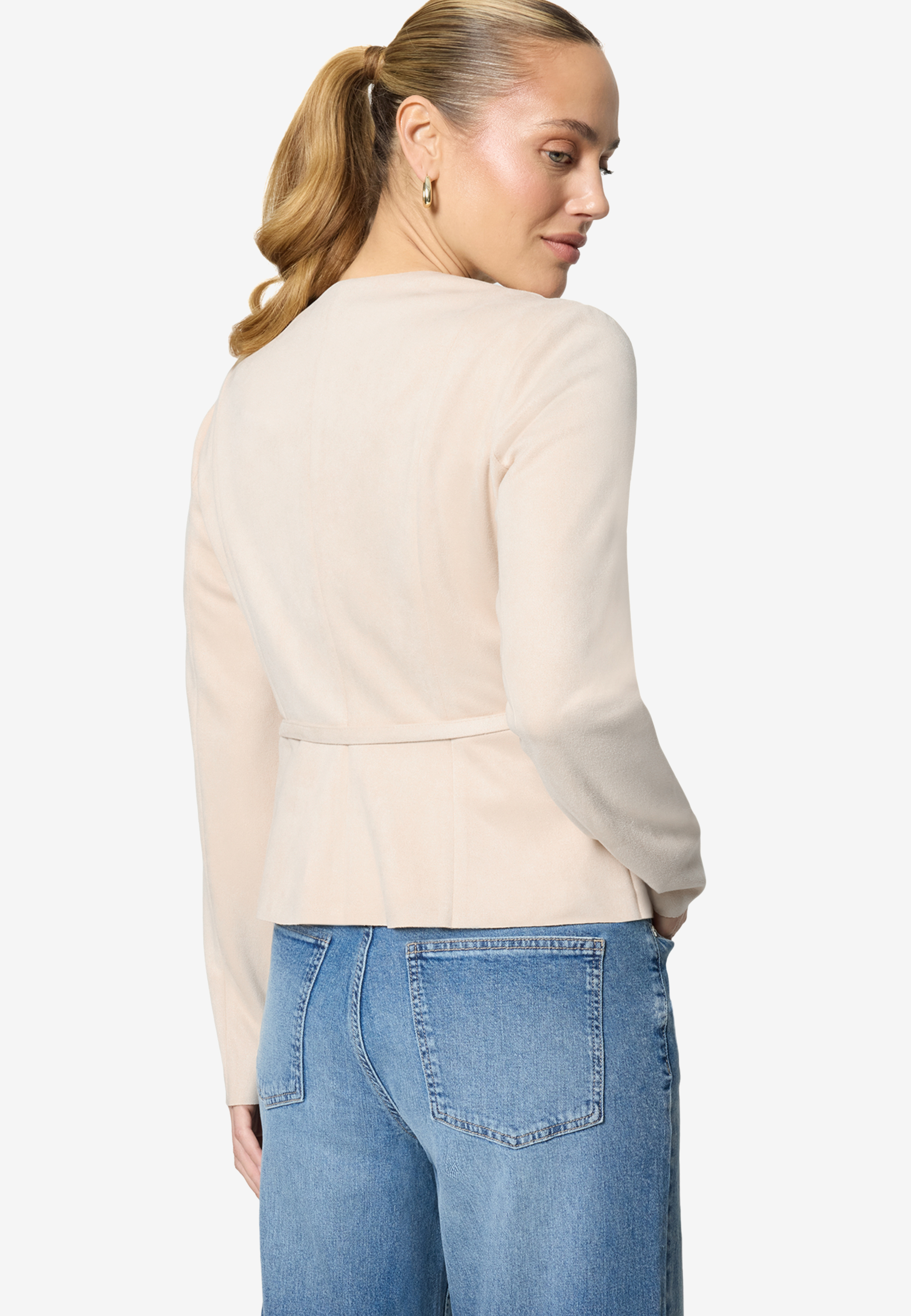 Blazer-Jacke  in Lederoptik