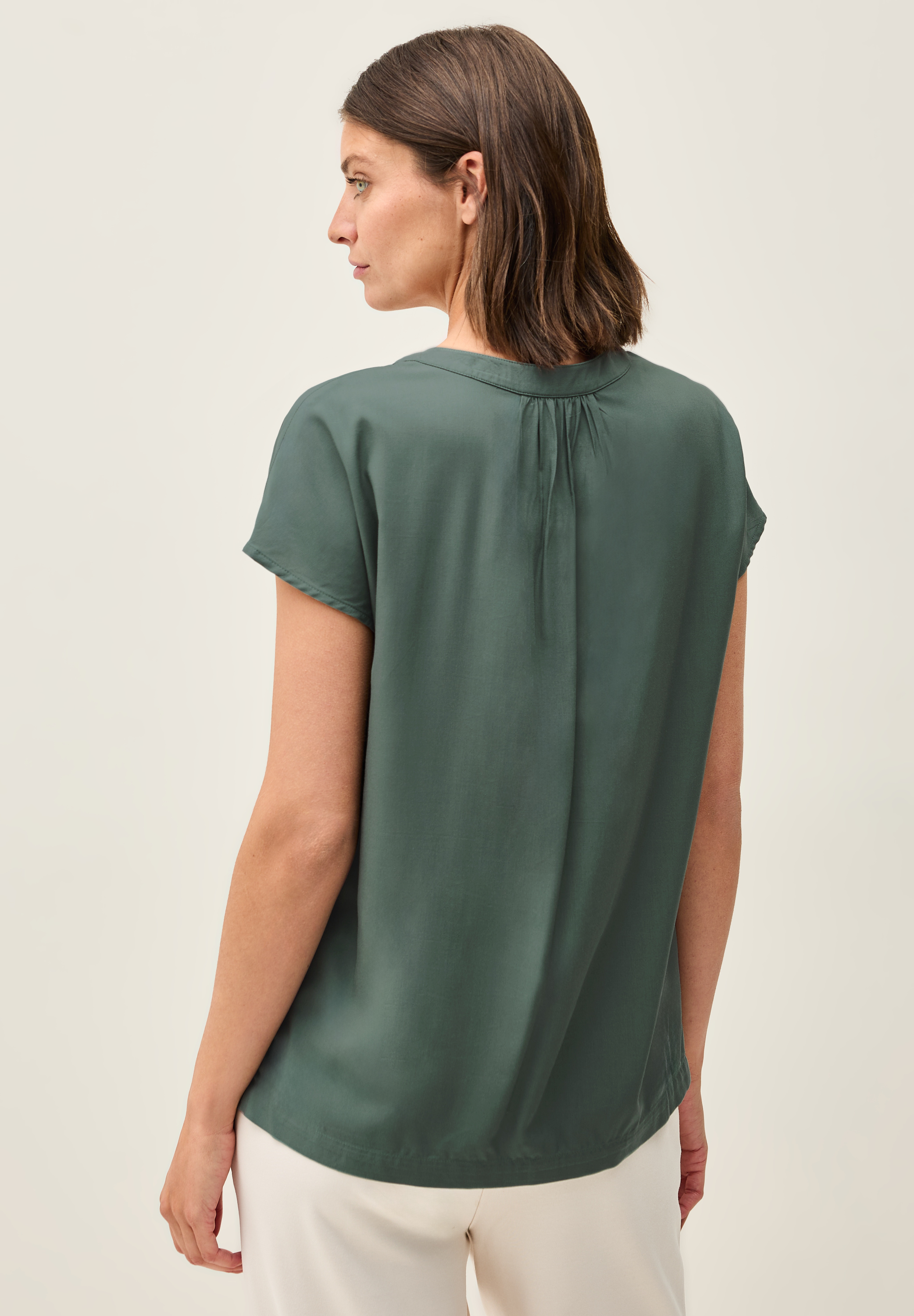 Blusenshirt in Unifarbe