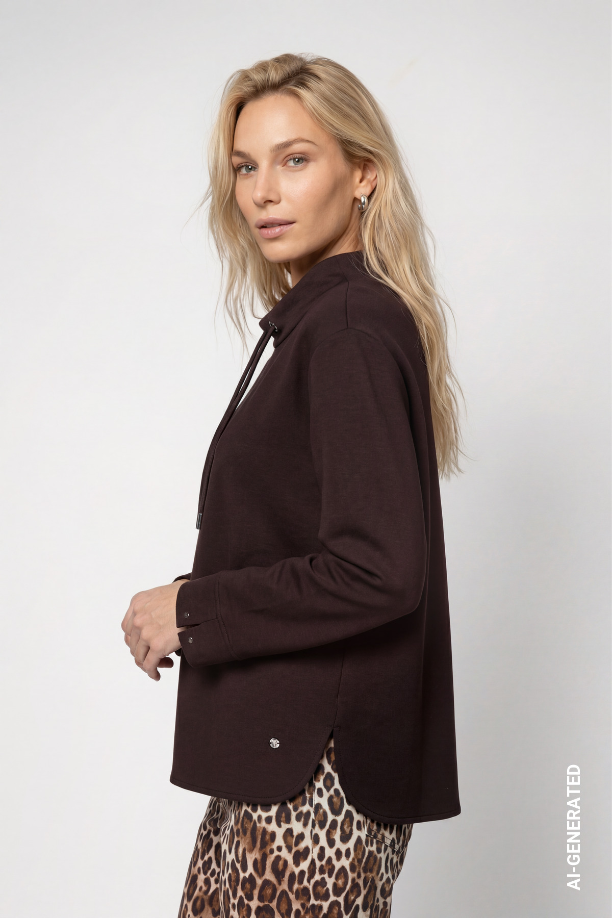 Sweatshirt mit Stehkragen
