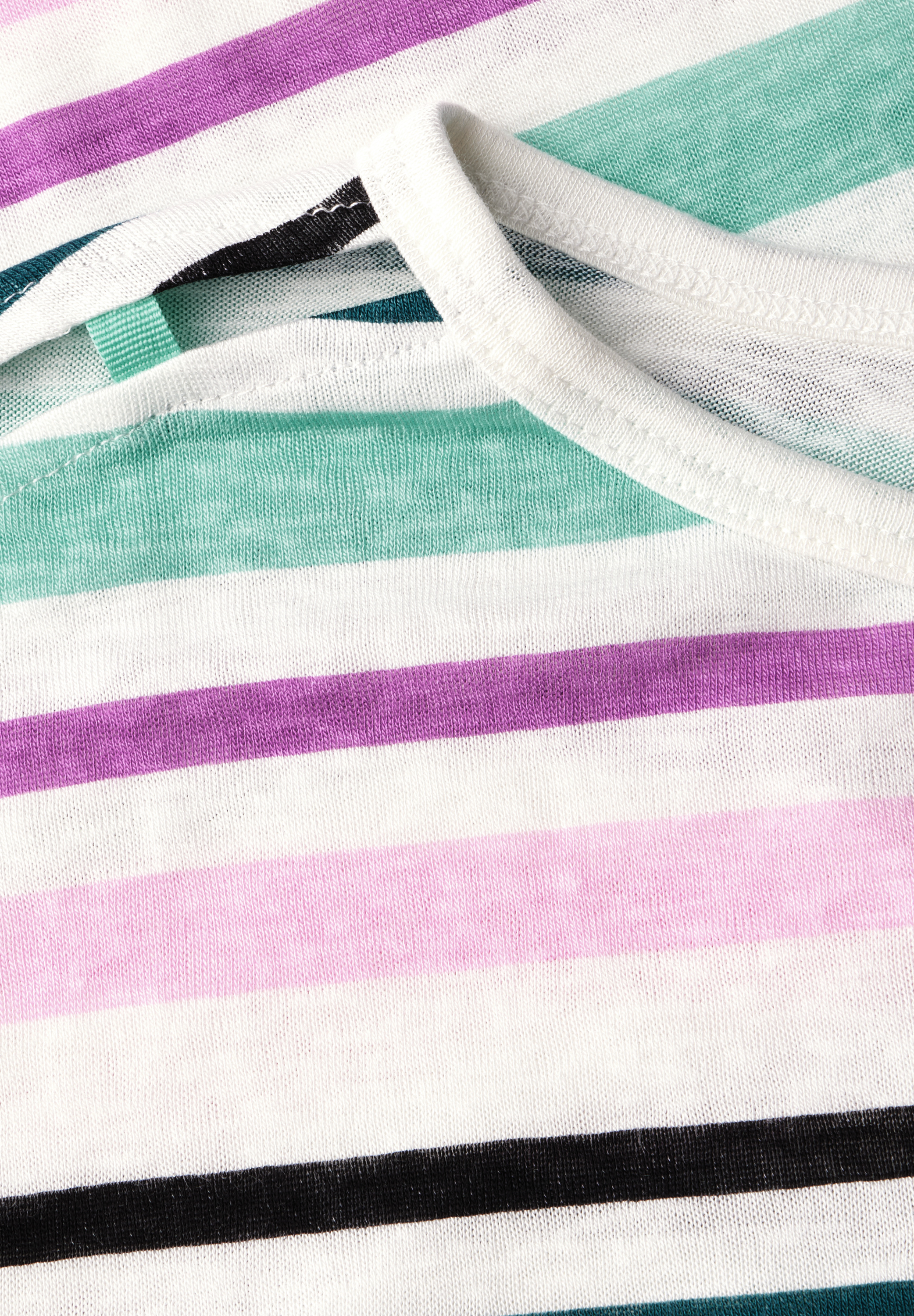 Leinen-Look Streifen-Shirt